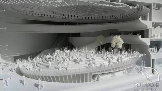 ▲戲曲中心概念模型的特色吊頂。