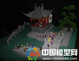 建筑模型，民國(guó)茶館