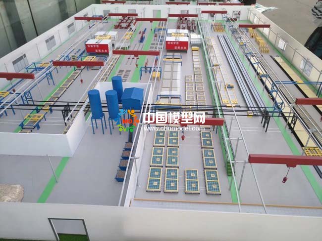 混凝土預(yù)制件沙盤模型，預(yù)制件生產(chǎn)線沙盤模型， 裝配式建筑沙盤模型